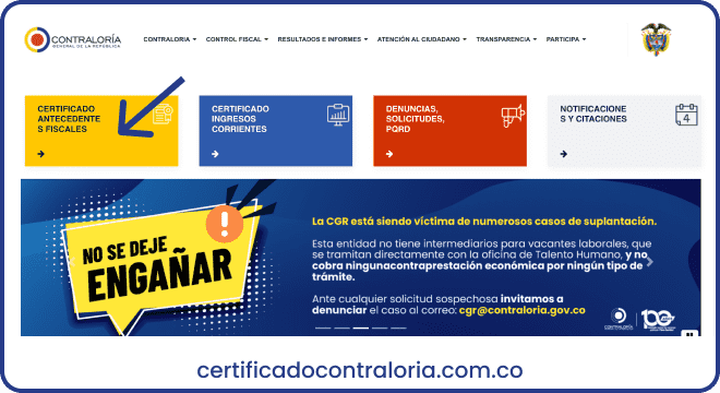 acceso certificado antecedentes fiscales