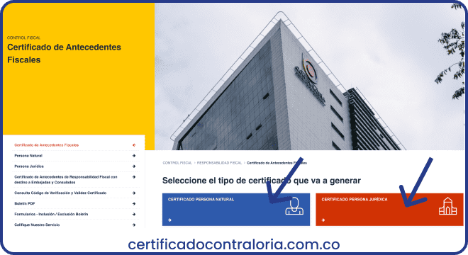 tipo certificado